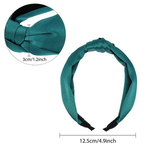8 Pcs Topknot Headband Solid Color Cross Wide Hair